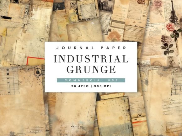 Download Vintage Industrial Grunge Digital Paper - Industrial Collection
