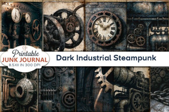 Download Dark Industrial Steampunk Junk Journal - Industrial Collection